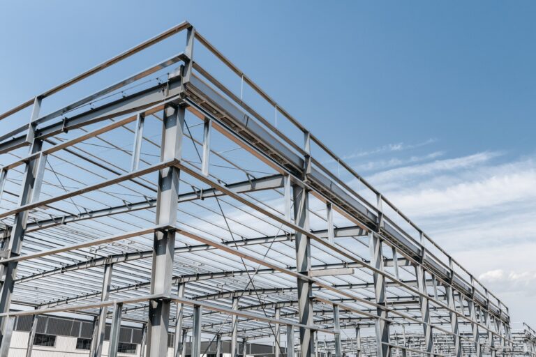 steel structure workshop closeup